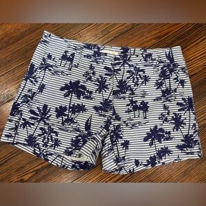 Vineyard Vines Island Scene Deep Bay Stripe women’s nautical Shorts Sz 00